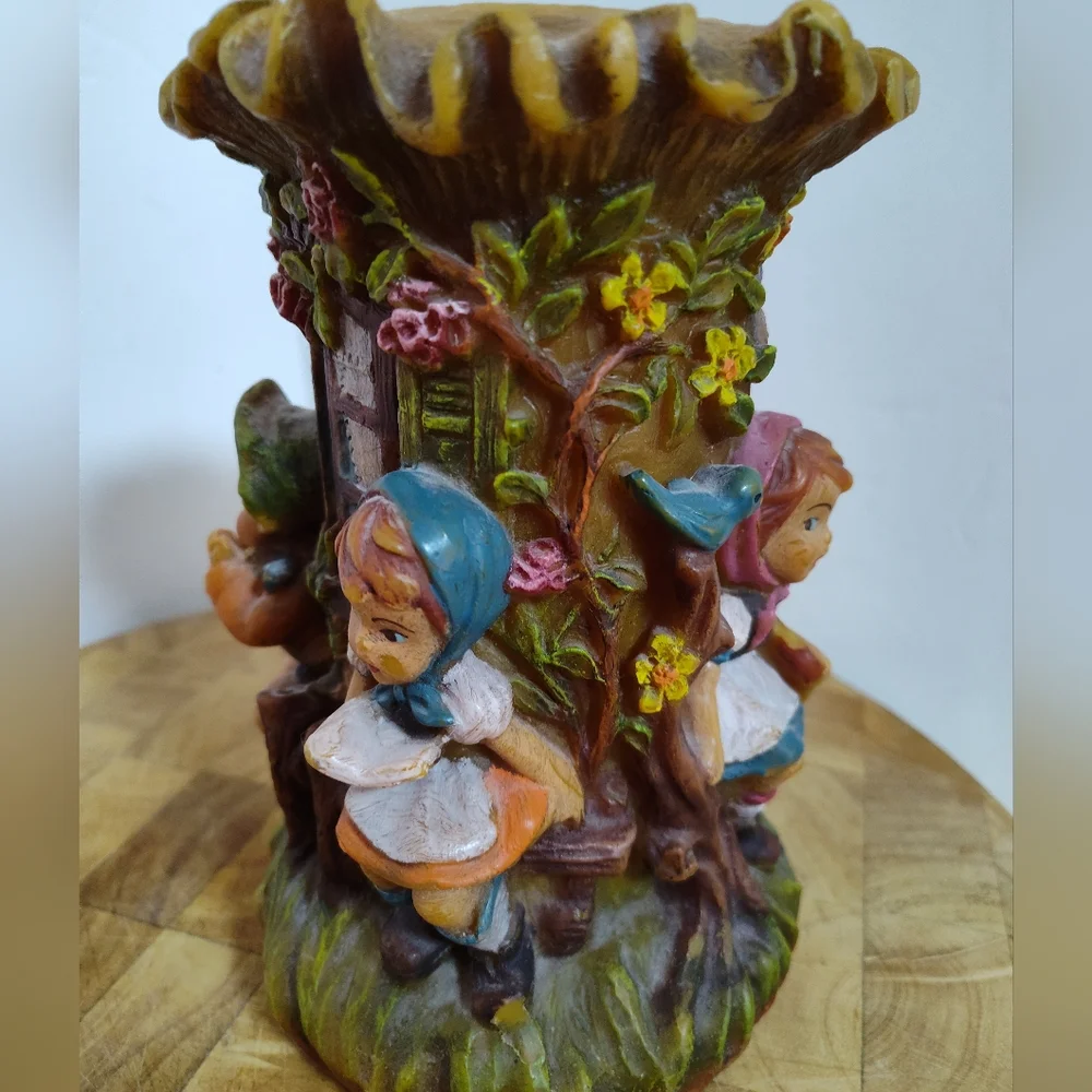 West Germany Candle Gunter Kerzen Hand Carved And Painted Stunning Unused 1950's